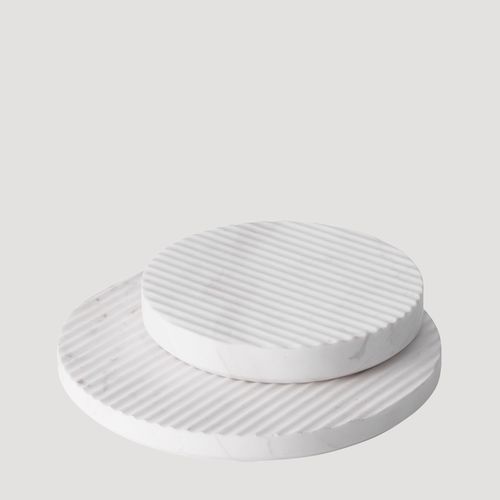 Sottopiatto in marmo - GROOVE - Muuto - rotondo