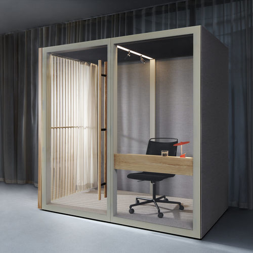 Isola di privacy per ufficio acustica - ZEN POD® - ABSTRACTA - per riunioni / a 1 posto / da 2 persone