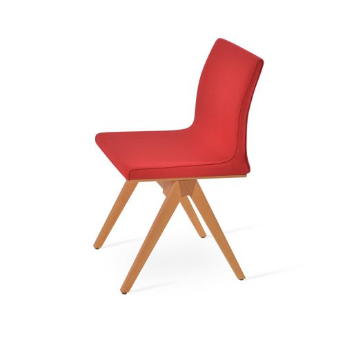 Sedia da pranzo contemporanea - POLO - sohoConcept - da interno / in pelle / con supporto in faggio