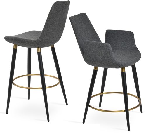 Sedia alta contemporanea - EIFFEL  - sohoConcept - da interno / in lana / in pelle
