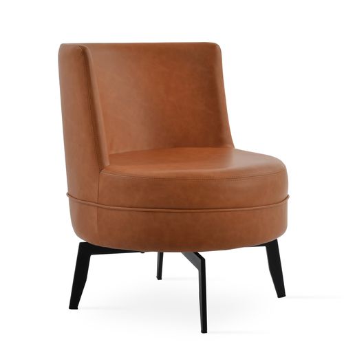 Chauffeuse contemporanea - HILTON - sohoConcept - in pelle / imbottita / nera