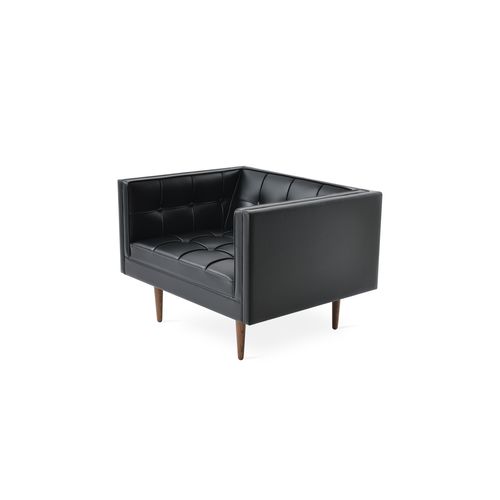 Poltrona contemporanea - DIVAN - sohoConcept - in ecopelle / nera / contract