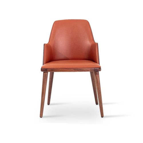 Sedia contemporanea - ROMANO-W - sohoConcept - da interno / in pelle / in noce