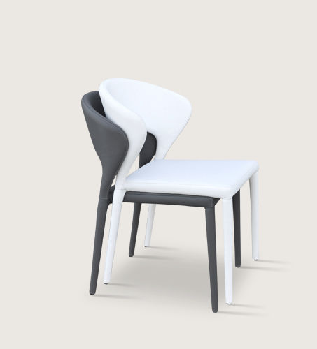 Sedia da ristorante contemporanea - PRADA - sohoConcept - in acciaio / imbottita / impilabile