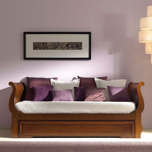 Letto con letto estraibile - T-298 - ArtesMoble - singolo / in stile vittoriano / in noce