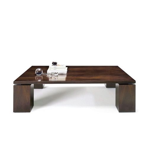 Tavolino basso contemporaneo - T-848 - ArtesMoble - in noce / in ferro / con supporto in legno