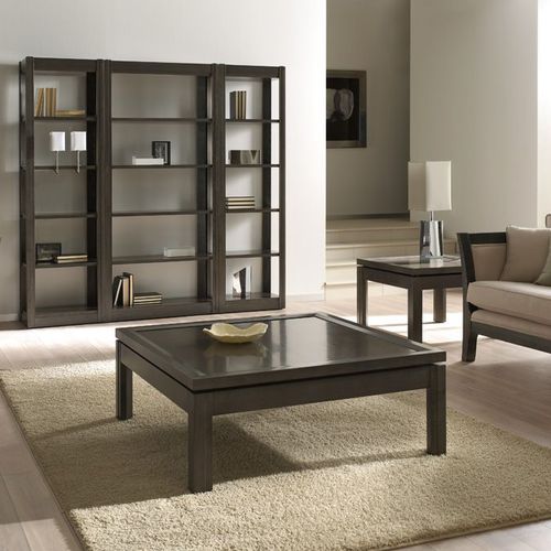 Tavolino basso contemporaneo - T-576 - ArtesMoble - in noce / in faggio / con supporto in faggio