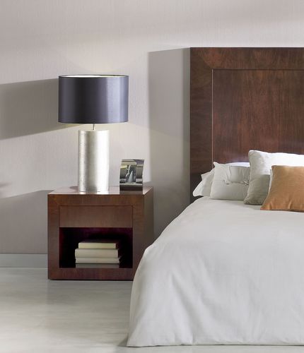 Comodino contemporaneo - T-878 - ArtesMoble - in noce / con supporto in legno / rettangolare