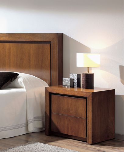 Comodino contemporaneo - T-740 - ArtesMoble - in noce / in faggio / con supporto in legno
