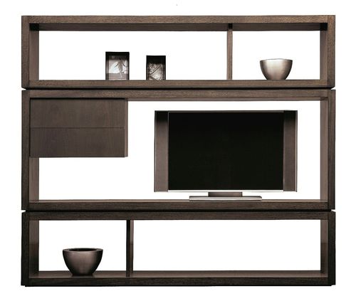 Parete attrezzata TV contemporaneo - T-745AT7442 - ArtesMoble - in noce / in faggio / modulare