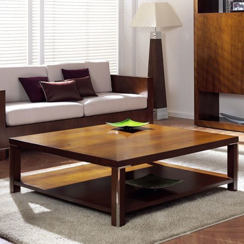 Tavolino basso contemporaneo - T-752 - ArtesMoble - in noce / in faggio / con supporto in acciaio inossidabile