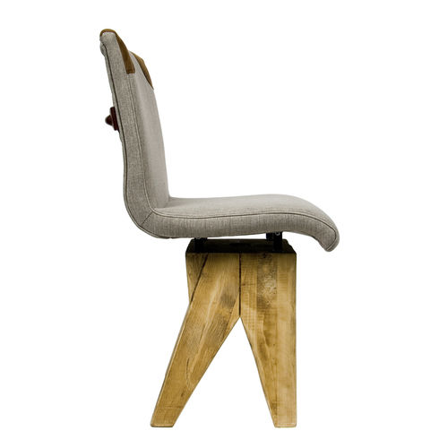 Sedia in stile rustico - FST0041 - Gie El - da interno / in legno massiccio / in pelle