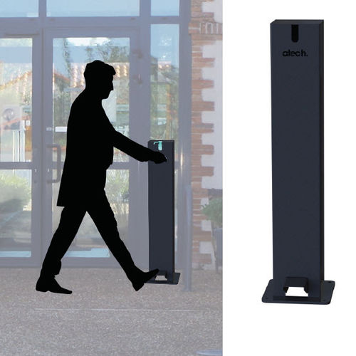 Distributore di gel igienizzante a pavimento - ATECH - autoportante / dispenser di sapone / a pedale