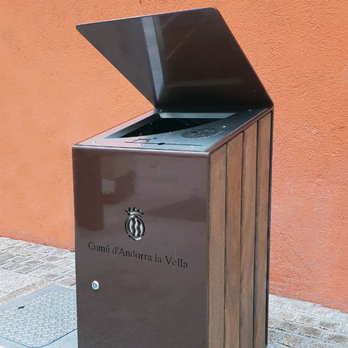 Portarifiuti pubblico - ANDORRA - FREPAT URBAN EQUIPMENT - in acciaio / in acciaio galvanizzato / in lamiera d'acciaio