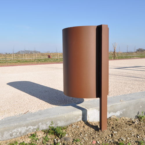 Portarifiuti pubblico - IC PLUS - FREPAT URBAN EQUIPMENT - da terra / in acciaio galvanizzato / in acciaio termolaccato