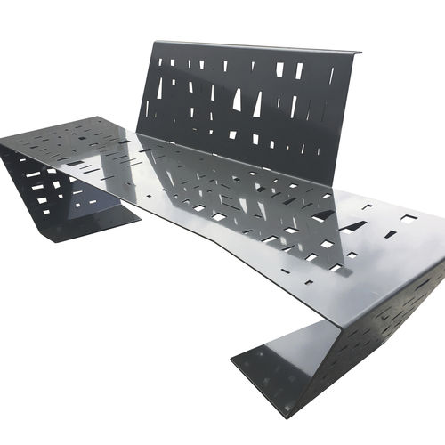Panca per spazi pubblici contemporanea - TRESCEA - FREPAT URBAN EQUIPMENT - in acciaio / in acciaio galvanizzato / in acciaio COR-TEN®