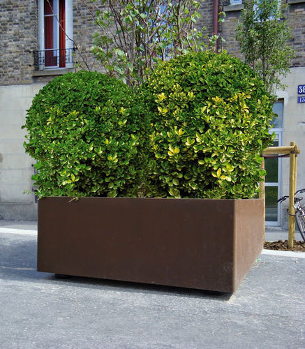 Fioriera in acciaio galvanizzato - JULIA - FREPAT URBAN EQUIPMENT - in corten / quadrata / contemporanea