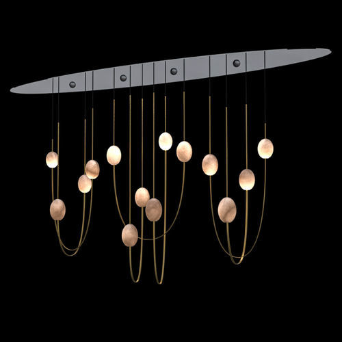 Lampadario contemporaneo - PALAIS ROYAL - Octavio Amado - in ottone / in alabastro / da 14 lampadine