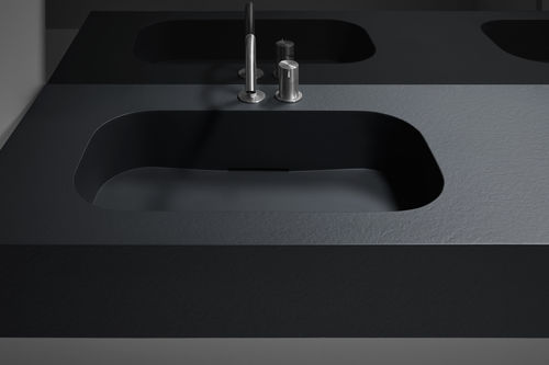 Piano lavabo in resina - Vento - RESIGRES - su misura / con portasalviette integrato