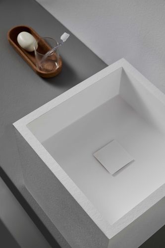 Lavabo da appoggio - Ares pizarra - RESIGRES - in resina / personalizzabile / rettangolare