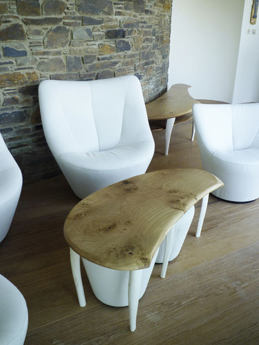 Tavolino basso contemporaneo - ANDA CURVE - Chaircreative - in legno / a mezzaluna / per uso residenziale