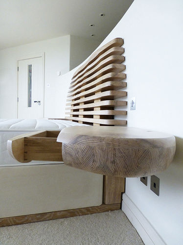 Testiera per letto matrimoniale - Chaircreative - contemporanea / in tessuto / con comodini
