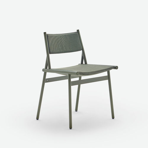Sedia da pranzo contemporanea - SLINGSHOT - HALDANE - da cucina / da esterno / in tessuto