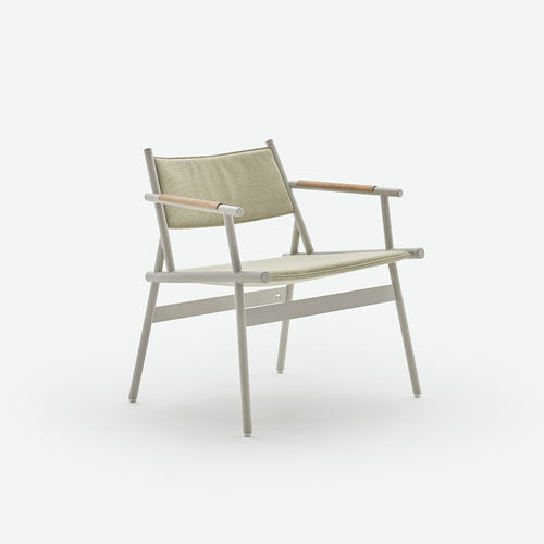 Poltrona contemporanea - SLINGSHOT - HALDANE - in tessuto / in poliestere / in acciaio inossidabile