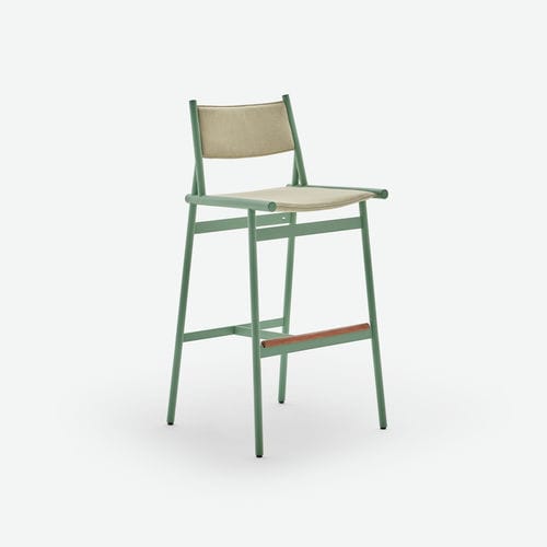 Sedia alta contemporanea - SLINGSHOT - HALDANE - da interno / da esterno / in tessuto