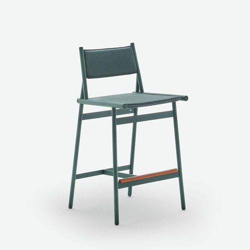 Sedia alta da cucina - SLINGSHOT  - HALDANE - contemporanea / da esterno / in tessuto