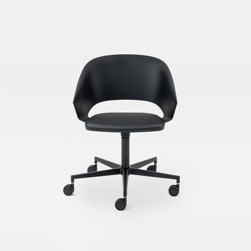 Sedia da ufficio contemporanea - ICON SWIVEL - Mara - da interno / in tessuto ignifugo / in ecopelle