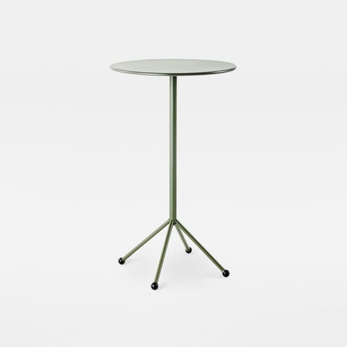 Tavolo alto contemporaneo - TIP  - Mara - in laminato / in melaminico / con supporto in metallo