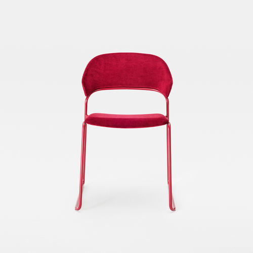 Sedia design minimalista - AERA SOFT SLED - Mara - da interno / in pelle / in tessuto