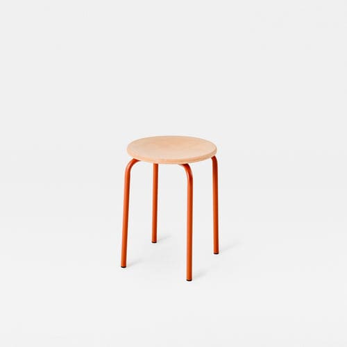 Sgabello design minimalista - EASY - Mara - in legno / con supporto in metallo / impilabile