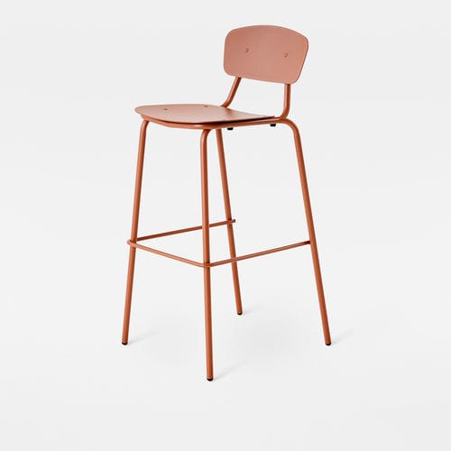 Sgabello da bar contemporaneo - SIMPLE - Mara - in alluminio / con supporto in acciaio / con 4 gambe
