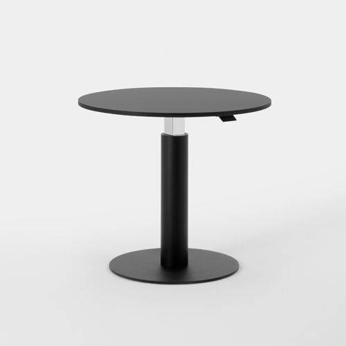 Tavolino basso contemporaneo - FOLLOW BREAK ROUND - Mara - con supporto in metallo / rotondo / con base centrale