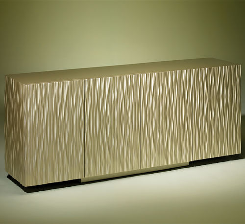 Credenza contemporanea - MOON - Luisa Peixoto Design - in legno laccato / blu / verde