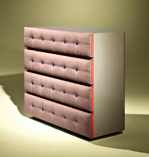Cassettone contemporaneo - VIOLET - Luisa Peixoto Design - in legno laccato / imbottito / non specificato