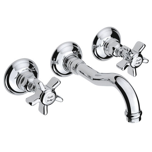 Miscelatore doppio comando per lavabo - 950.1477 - Aqua Prestige - da parete / in ottone / da bagno