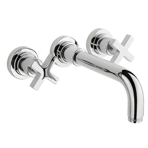 Miscelatore doppio comando per lavabo - 950.2207 - Aqua Prestige - da parete / in ottone / da bagno