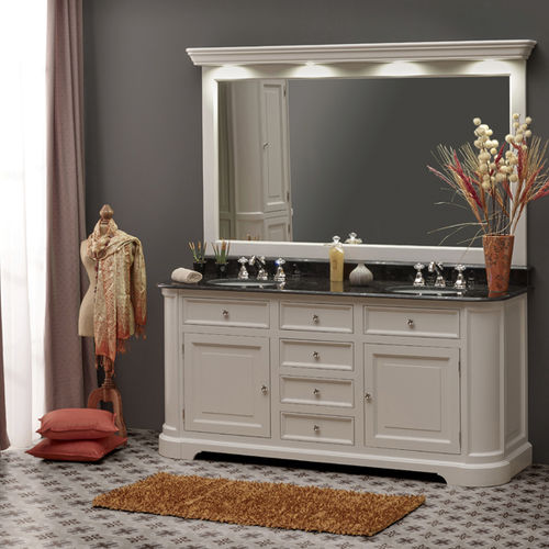 Mobile lavabo doppio - ELYSÉE 185 - Aqua Prestige - da appoggio / in legno / in marmo