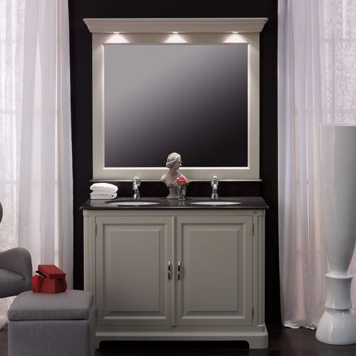 Mobile lavabo doppio - REGENT 121 - Aqua Prestige - da appoggio / in legno / in marmo