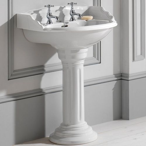 Lavabo autoportante - 240.06312 & 240.06417 - Aqua Prestige - in porcellana / con miscelatore / ovale