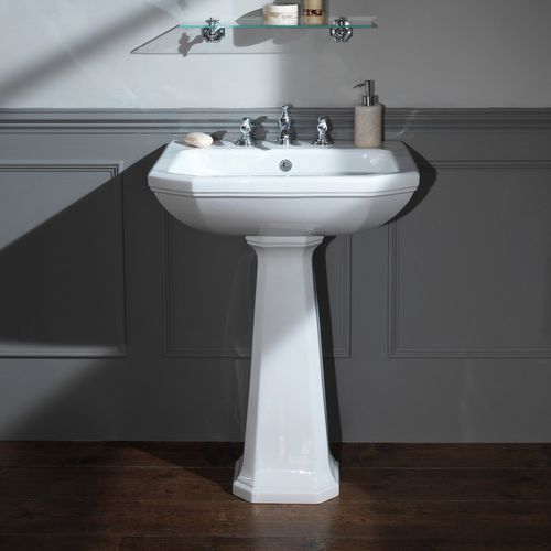 Lavabo autoportante - 240.09601.WH & 240.09603.WH + 240.09620.WH - Aqua Prestige - in porcellana / con miscelatore / 1 foro