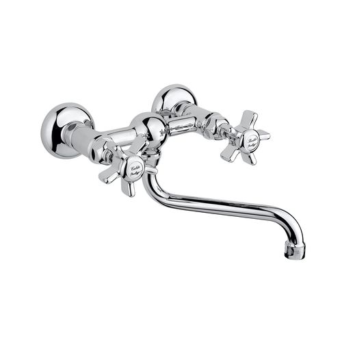 Miscelatore doppio comando da parete - 950.1455 - Aqua Prestige - in ottone / da cucina / 2 fori