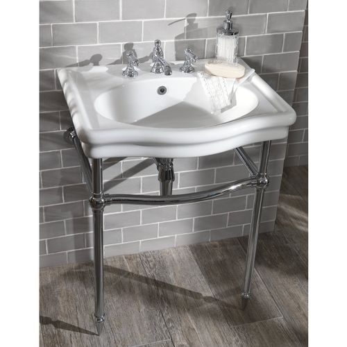 Lavabo autoportante - LOXLEY WITHOUT SPLASH GUARD - Aqua Prestige - in porcellana / in ottone / 1 foro