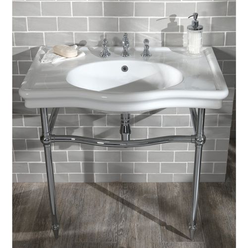 Lavabo autoportante - LOXLEY - Aqua Prestige - in porcellana / in ottone / 1 foro