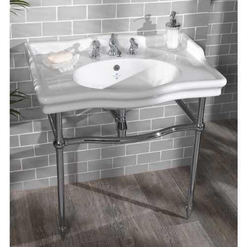 Lavabo autoportante - LOXLEY - Aqua Prestige - in porcellana / in ottone / 1 foro