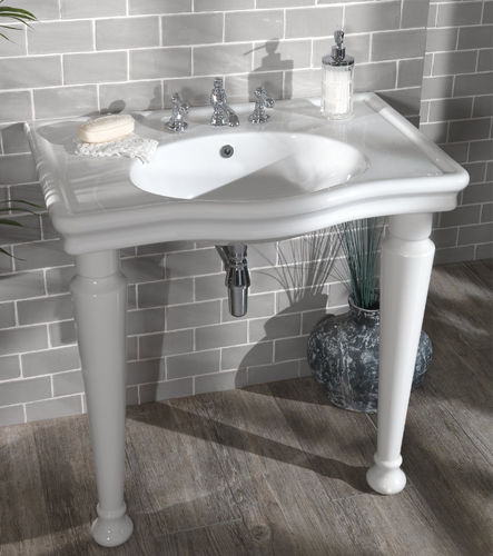Lavabo autoportante - LOXLEY - Aqua Prestige - in porcellana / 1 foro / 3 fori
