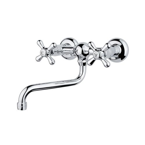 Miscelatore doppio comando da parete - NUOVA BRENTA 950.2505.01.XX - Aqua Prestige - in ottone / da cucina / 2 fori